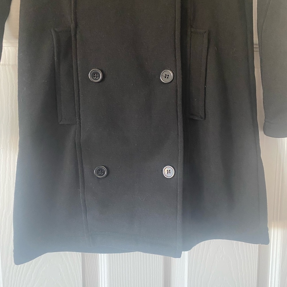 Forever 21 Black Double-Breasted Pea Coat View 2